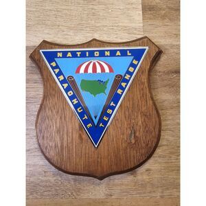 Vintage US NAVY Ship Plaque NATIONAL TEST RANGE Wooden Military‎ Memorabilia